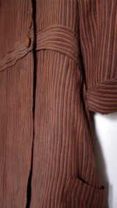 Fitzgerald Coat Dress in Ribbed Weave over the Fennefleur Frock in Herringbone Silk Linen.